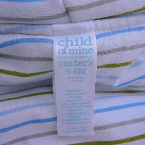 4/$25 Child of Mine Baby Boy Bunting Snap Close Winter Snow Suit Size 3-6 Months - Picture 6 of 10